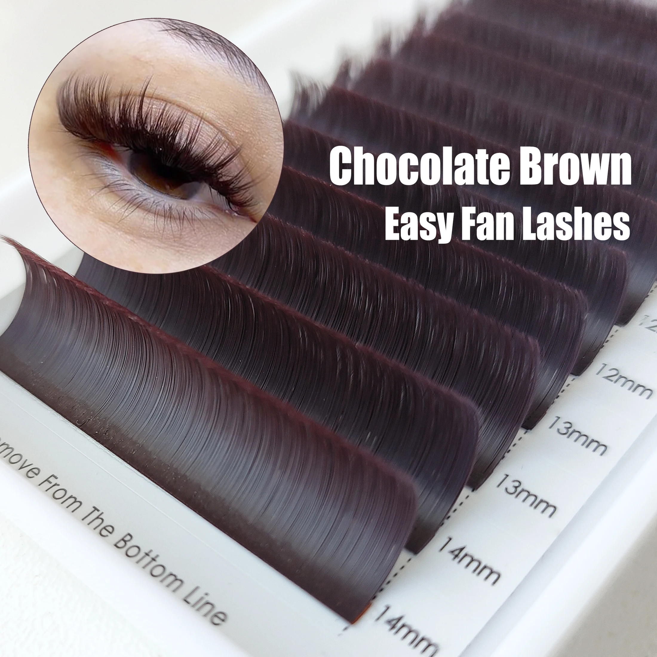 CoMango Easy Fanning Gradient Red Green Blue Purple Color Eyelash Extension Ombre False Eye Colored Lashes Makeup Tool