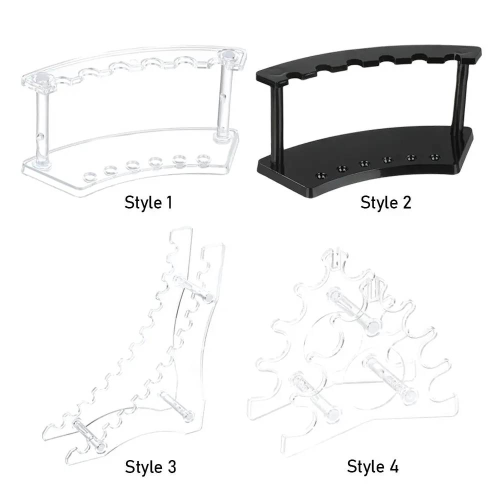 1PC 6/12 Slots Acrylic Pen Holder Display Stand Clear Makeup Brush Rack Organizer Holder Nail Brush Eyebrow Pen Rack Display