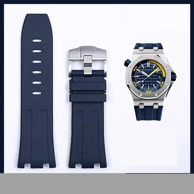 

For Audemars and Piguet Royal Oak Strap Original AP 15710 26470 Silicone Rubber Sport Watch Strap 28mm Watchband accessories