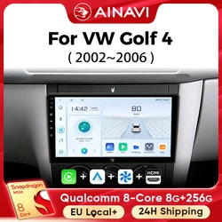 Ainavi Car Multimedia Player For Volkswagen VW Golf 4 IV Jetta MK4 Classics wireless Carplay Android Auto 4G Wifi 2din