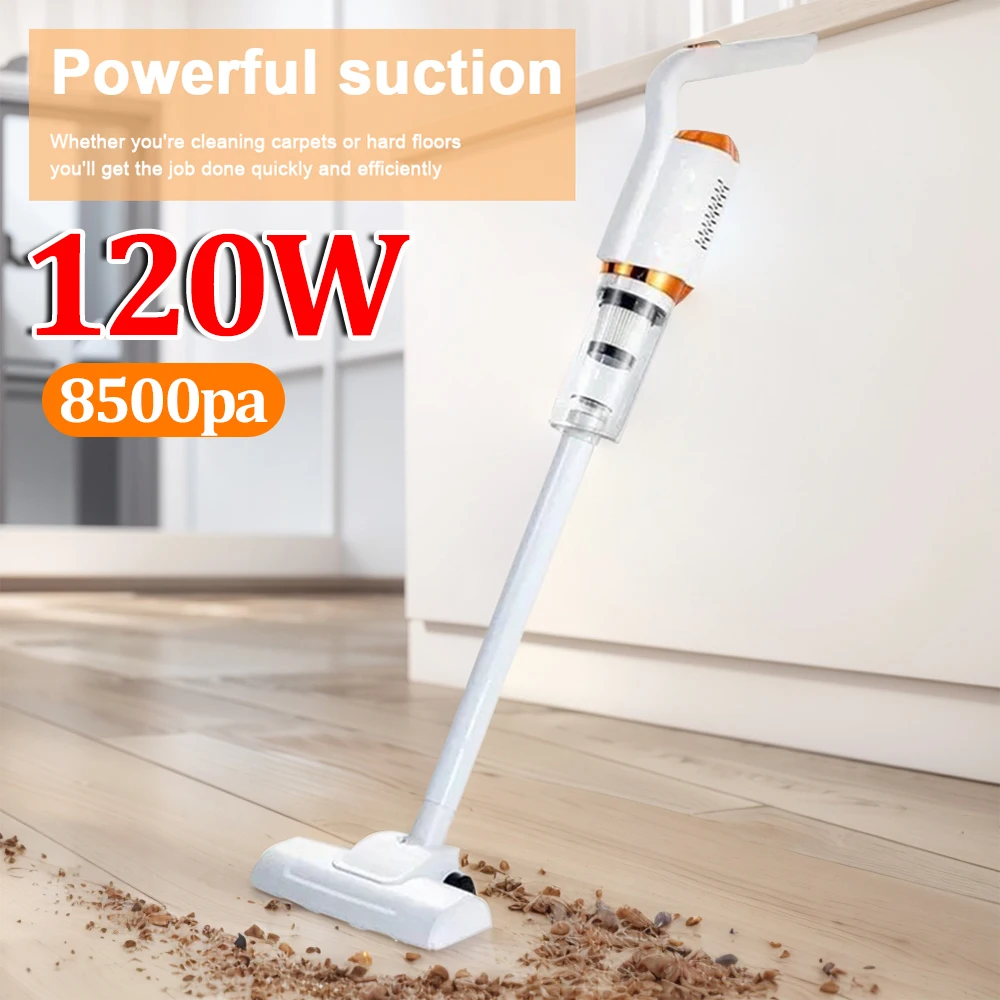 120W Electric Handheld Vacuum Cleaner Wireless Sweeper 8500pa Powerful Large Suction Car Vacuum Cleaner Home Floor Dust Cleaner