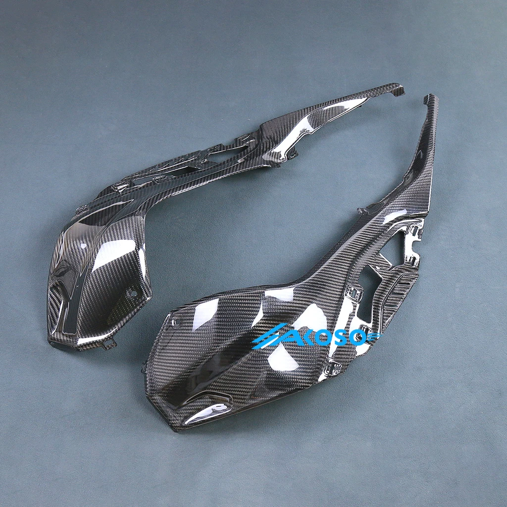For BMW S1000RR S1000R M1000RR M1000R 2021 2022 2023 2024 2025 2026 100% Full Carbon Fiber Motorcycle Tank Side Fairings Kit