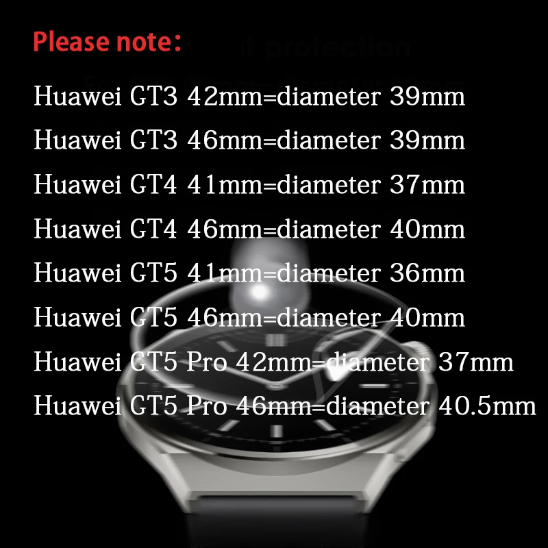 Film Hydrogel HD pour Huawei Watch GT4/GT5, 41mm 46mm Smartwatch, Protecteur d\'écran souple pour Huawei Watch GT3/GT5 Pro 42mm 46mm