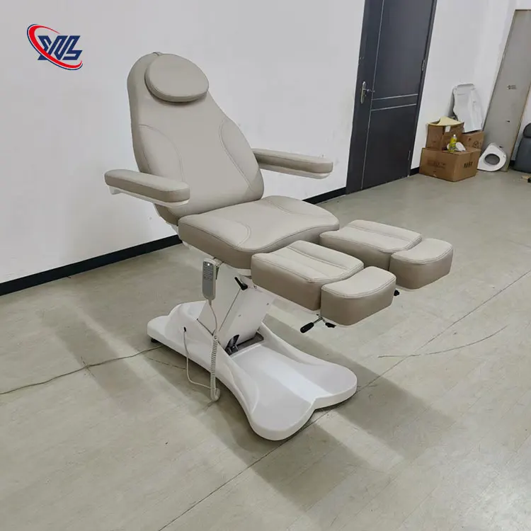 New Design Customized Small Base Pedicure Chair Hospital Furniture Split Leg Electric Podiatry Chair