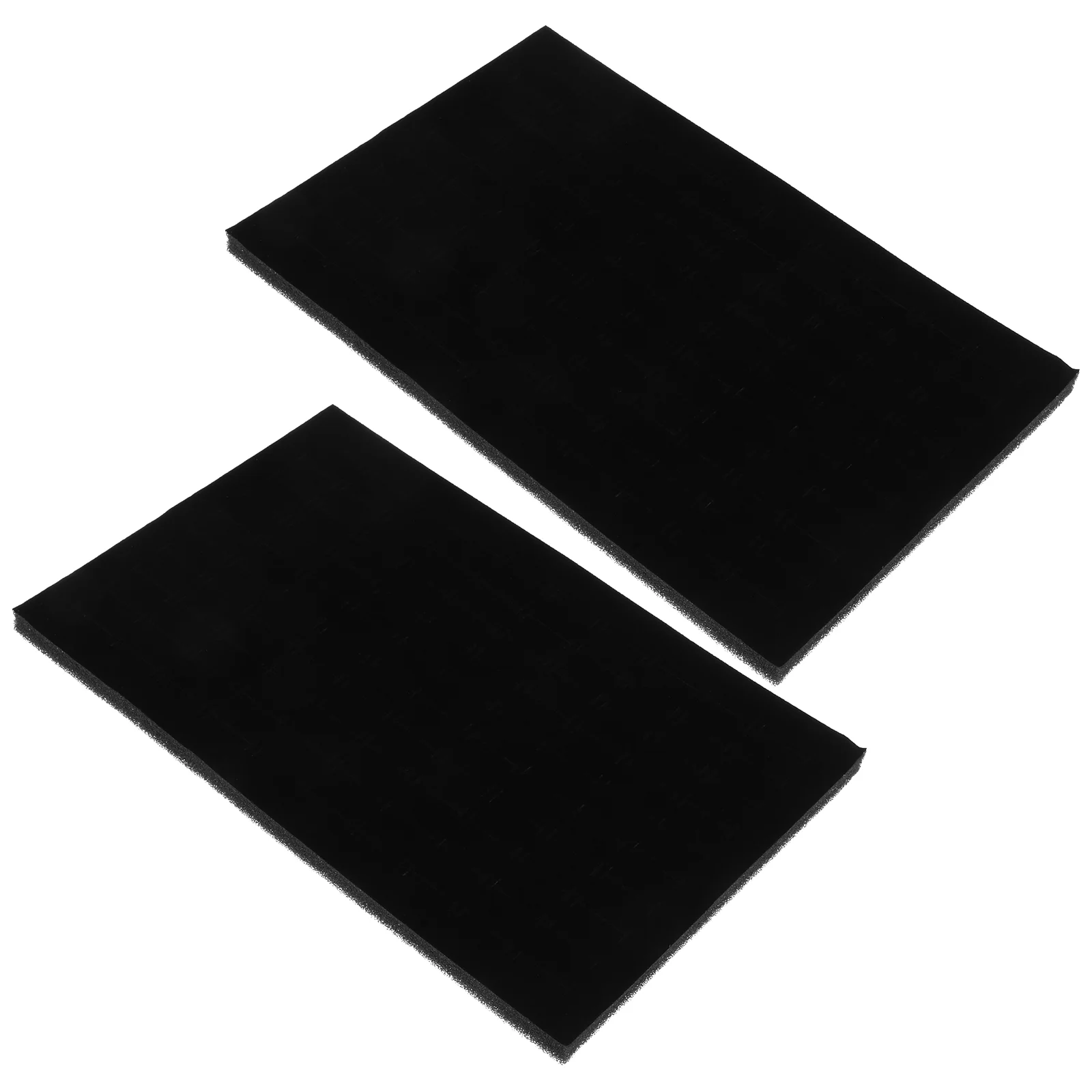 

2pcs Black Jewelry Box Pad Sponge Inserts for Earrings Rings Storage Display Bracket Protective Foam Liner Mats