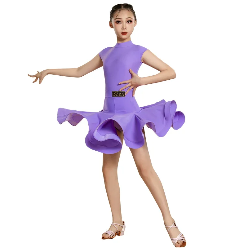 

Профессиональное платье для латиноамериканских танцев для девочек, бальные платья для румбы, ча-ча-ча, самбы, тренировочные платья для латиноамериканских выступлений