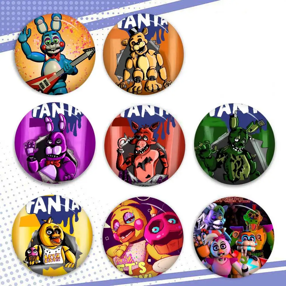 Game W-FnafS horror  New Brooches Soft Button Pin Funny Silly Gnarpy On A Skateboard Meme Badge Gamer Collection Gifts