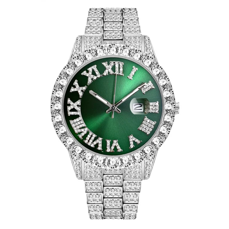 Marchio ufficiale spedizione gratuita orologio europeo e americano personalità degli uomini caldi stile Hip Hop grande marca acqua fantasma diamante romano