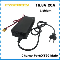 16.8V 20A Li-ion Battery Fast Charger 14.4V 14.8V 20A XT90 Connector 4S Lithium RV Solar System Bateria Charger 220V