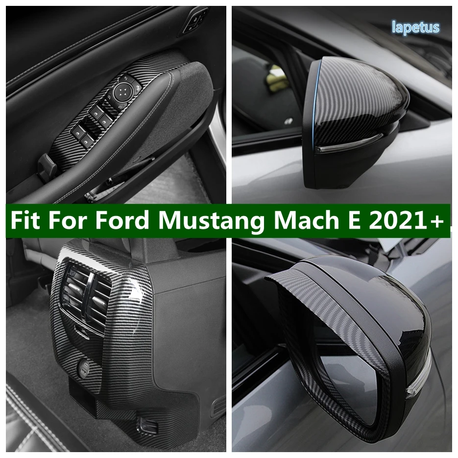 

Armrest Box AC Vent Window Lift Button Rearview Mirror Cap & Rain Eyebrow Cover Trim Fit For Ford Mustang Mach E 2021 2022