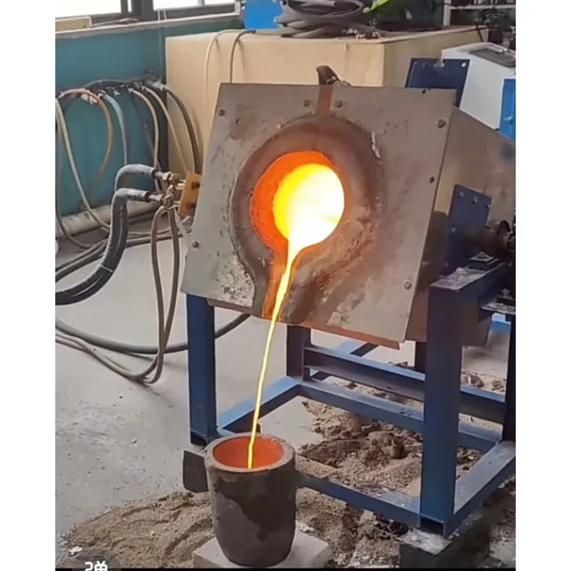Tungku Peleburan Listrik Frekuensi Menengah 100KW 1-10KHZ untuk Logam Baja Tahan Karat, Mesin Penempaan Induksi Batang