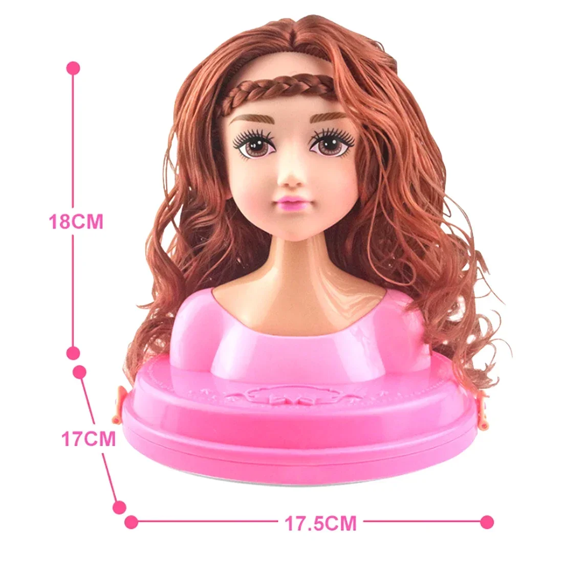 Funny Children Head Model Half Body Doll Toy Simulation Barber Makeup artist Makeup Hairstyle Beauty toy kids Girls Gift