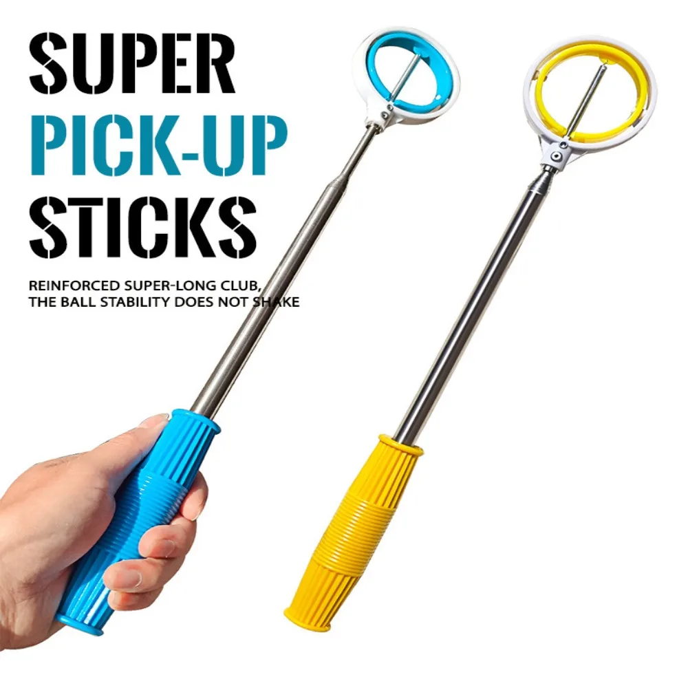 8 Sections Golf Ball Retriever Stainless Telescopic Golf Ball Picker Extendable Automatic Locking Golf Ball Pick Up Grabber