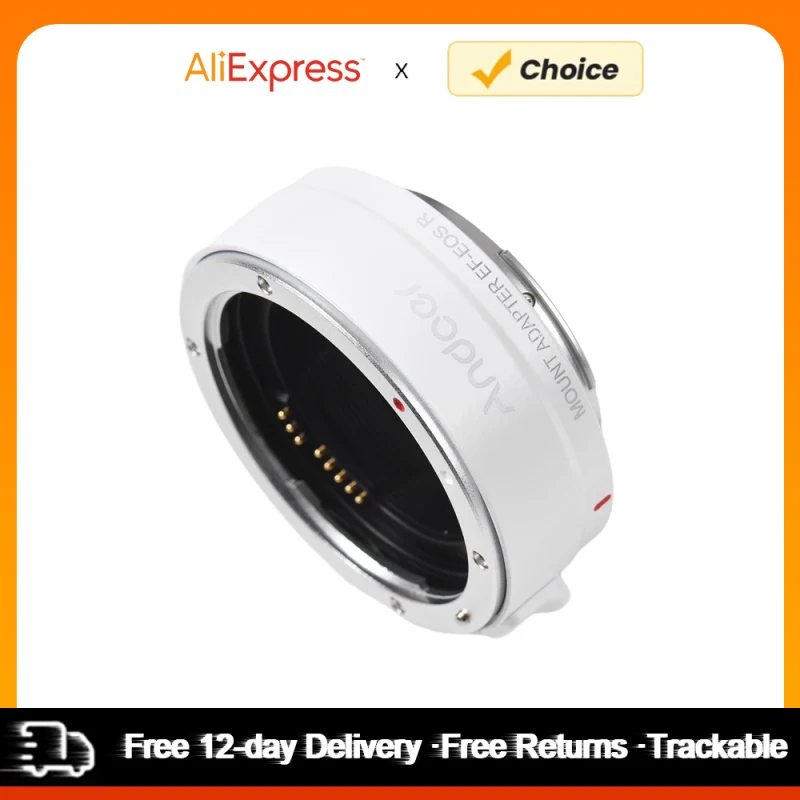 Andoer EF-EOSR Auto Focus Camera Lens Adapter Ring Replacement for Canon EF EF-S Lens to Canon EOS R RF Mount Full Frame Cameras