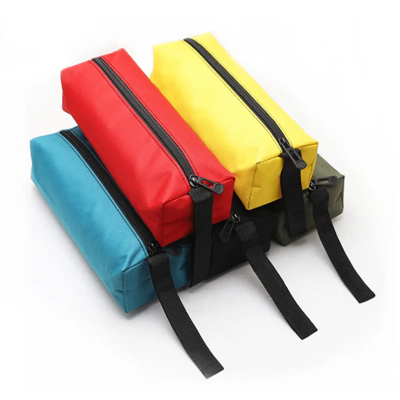 Bolsa de herramientas de mano, organizador de caja de instrumentos de lona impermeable, tornillos pequeños, clavos, Broca de Metal, piezas de