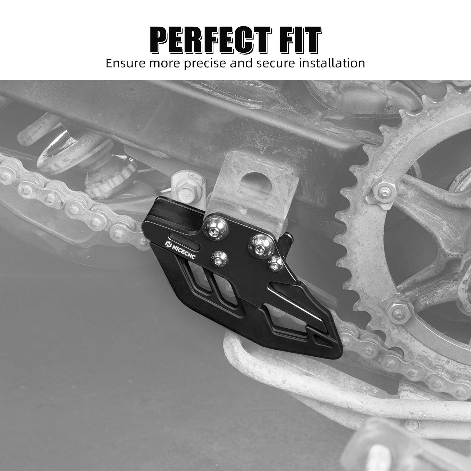 NICECNC Kettenführungsschutz für Yamaha Banshee 350 1987-2006, Schwingenschutz, Stärke, Glätte, ATV-Zubehör – Detail 8