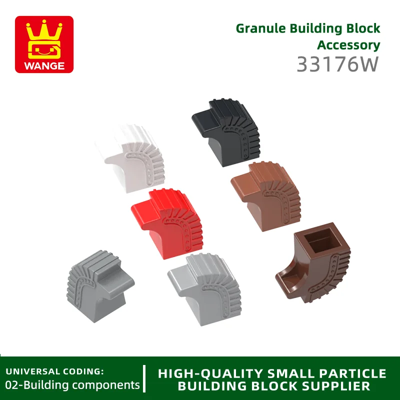 20Pcs/Lot 33176W Curved Ridge Building Blocks Moc Roof Accessories Compatible With Assembles Bricks DIY Children Toys Gift Box