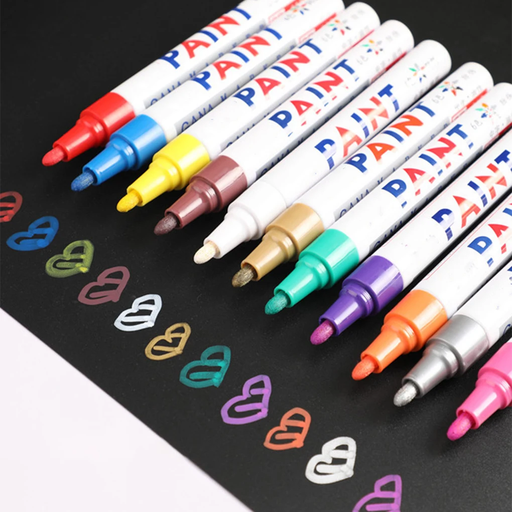 

6pcs set Smooth Writing Tyre Marker Pens Waterproof And Easy To For Any Surface Wide Range orange