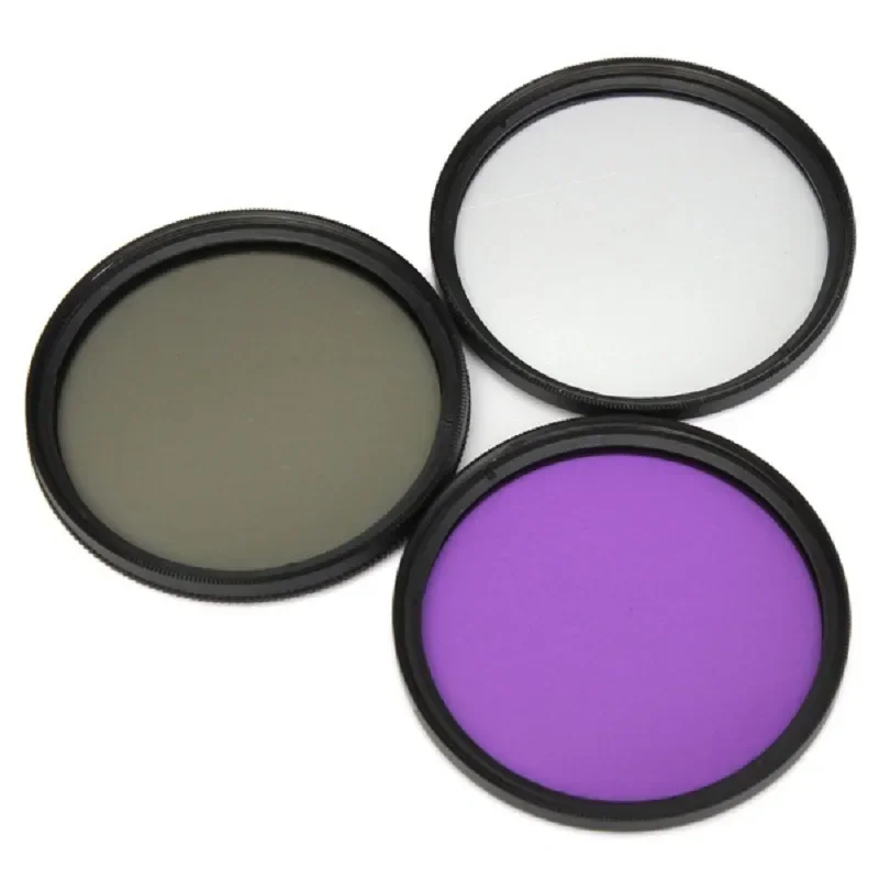 

49MM 52MM 55MM 58MM 62MM 67MM 72MM 77MM UV+CPL+FLD 3 in 1 Lens Filter Set with Bag for Cannon Nikon Sony Pentax Camera Lens