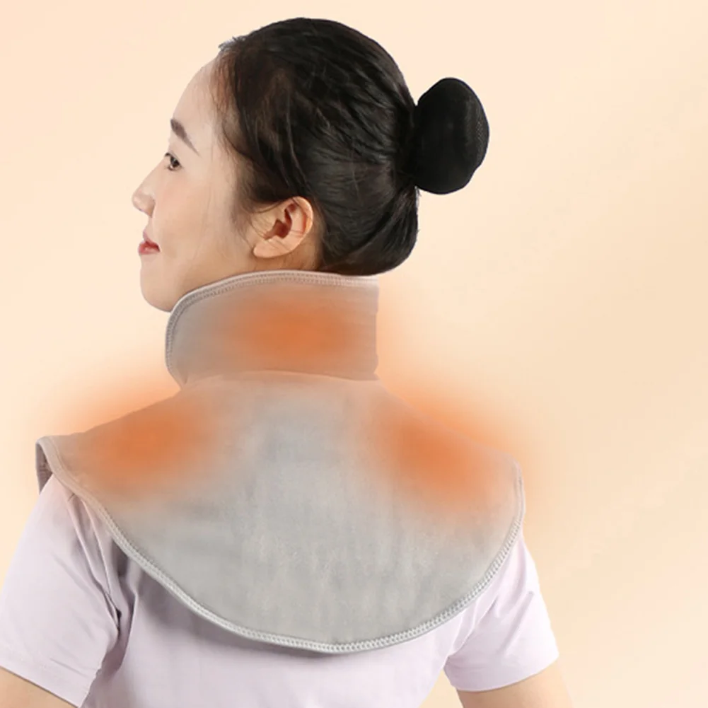 Shoulder Neck Pad Massager Electric Heating Cervical Brace Wrap Hot Compress Cervical Shawl Warmer Fatigue Warm Back Brace Tool