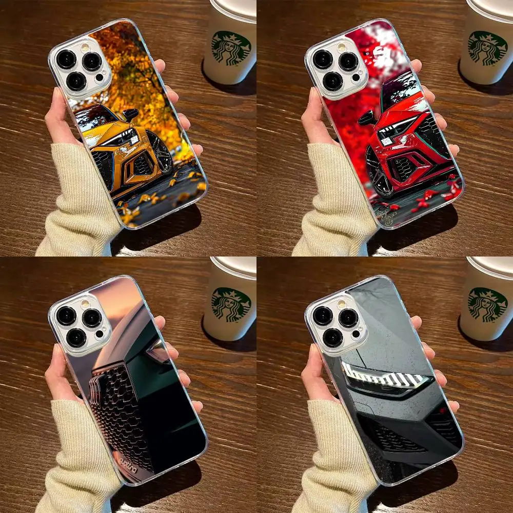 

A-Audis R-S car Phone Case For iPhone17,16,15,14,13,12,11 Plus,Pro Max Soft Transparent Cover