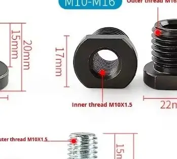 PMS 100-Type Angle Grinder M10 M14 External Thread Adaptation M16 Thread Conversion Accessory Grade Customizable Support