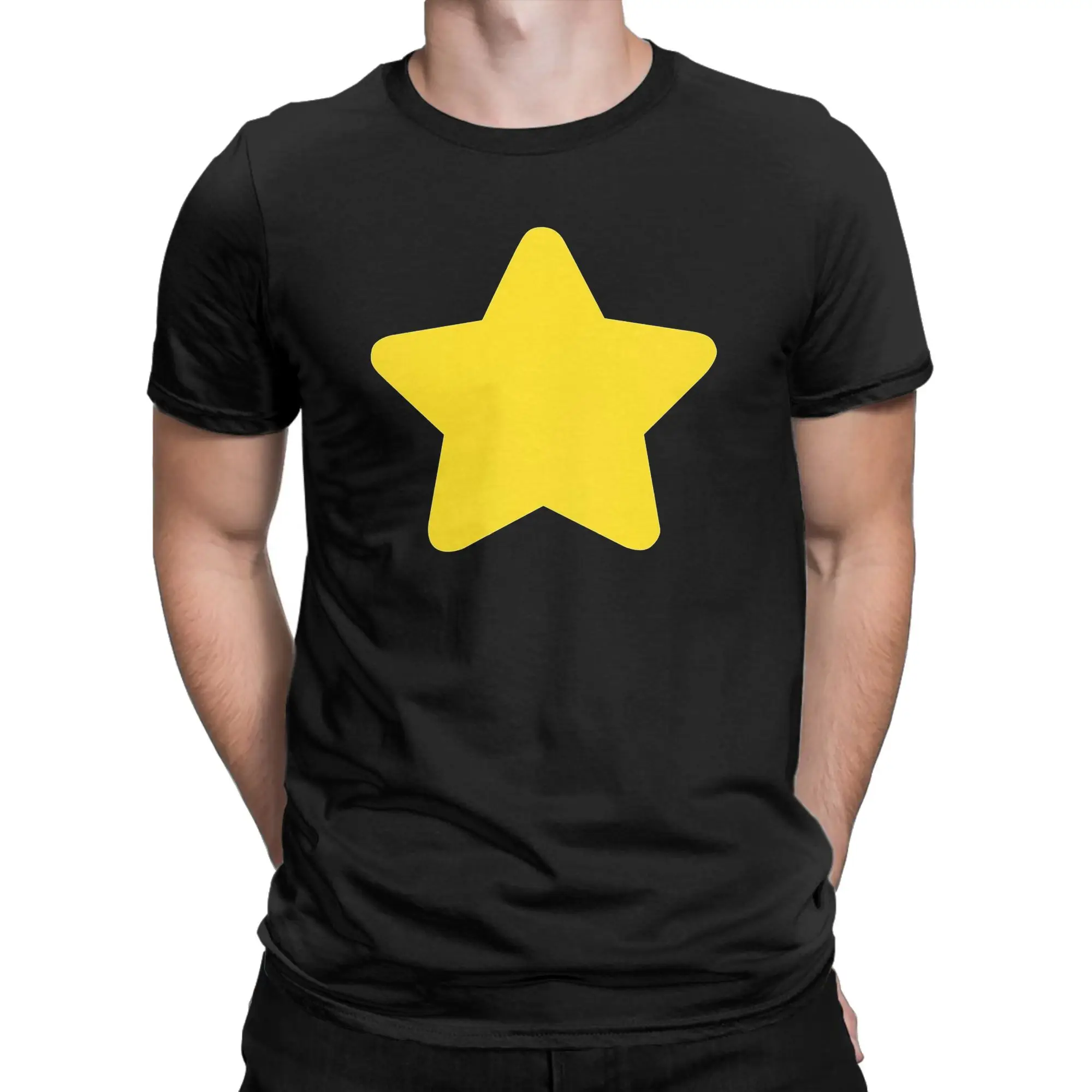 Casual Stevens Universes T-Shirt Men Round Collar Pure Cotton T Shirt Star Short Sleeve Tee Shirt Printed Tops