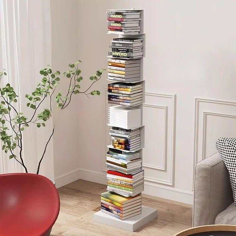Estanterías de suelo de pie, biblioteca, organizador europeo, almacenamiento, sala de estar, estante de libros seguro creativo, ahorra espacio, Librero, decoración del hogar