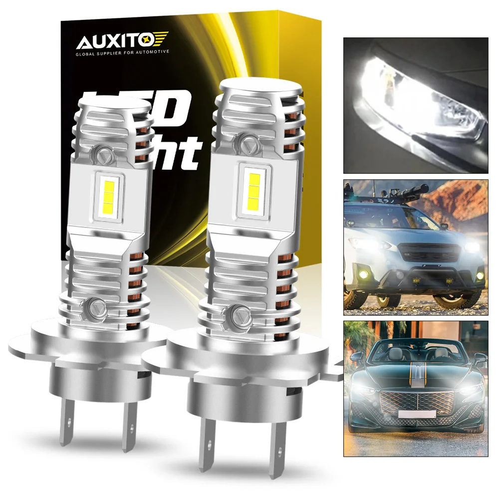 

2Pcs AUXITO LED H7 Headlight Fanless Car Bulb H7 LED Lamp Canbus Fanless for Hyundai Ford Fiesta Focus Volkswagen Golf 5 Renault