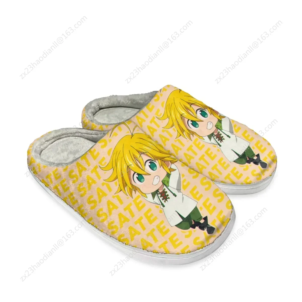 Autumn Winter New Women's Cotton Slippers Anime The Seven Deadly Sins Home Slippers Indoor Comfortable Footwear Zapatos Mujer