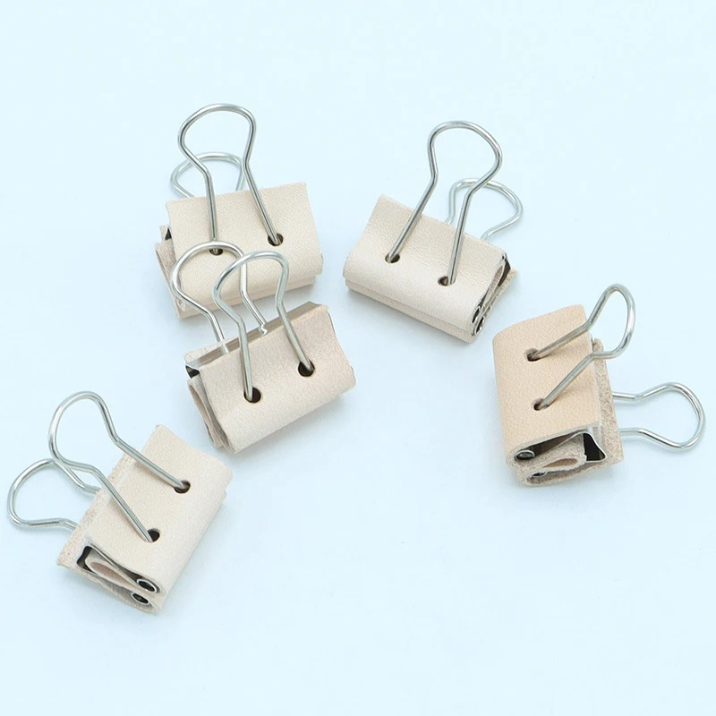 5PCS DIY Leather Craft Stick Cutting Metal Assistant Suture Clamp Handwork Fixing Leather Tool