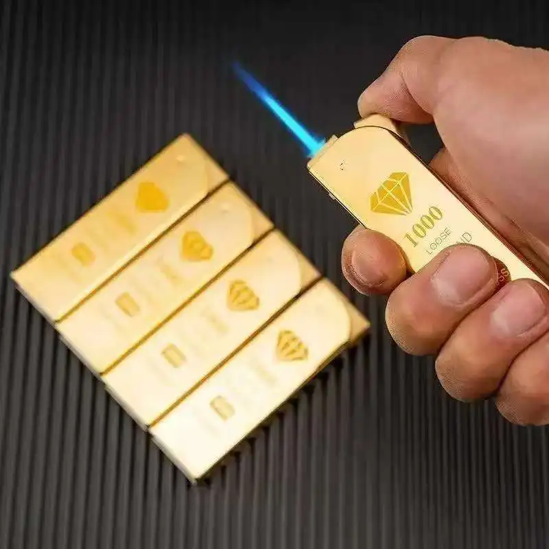 Brick Windproof Lighter Custom Printing Advertising Creative Refillable Butane Cigarette Lighter Factory New Wholesale