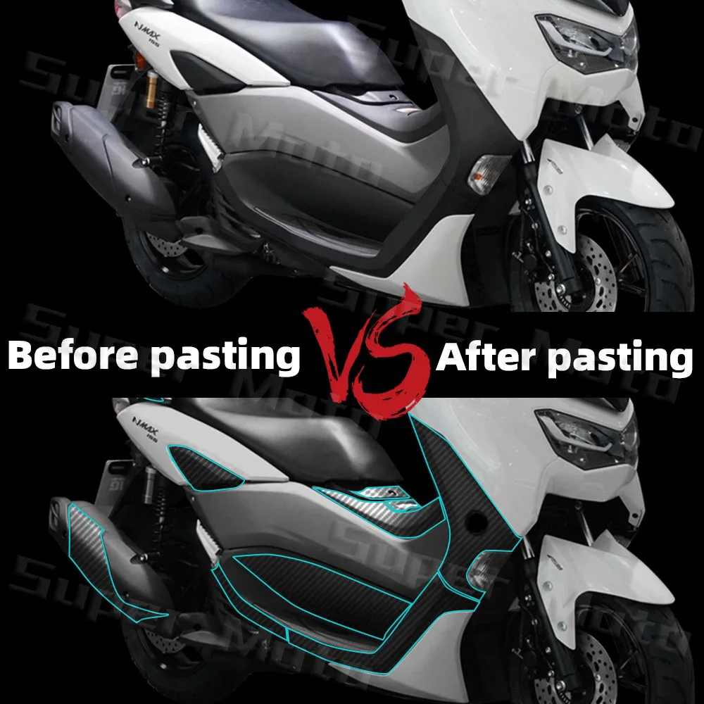 For Nmax155 nmax155 Scooter Motorcycle Carbon Fiber Sticker Full Body Rubber Fairing Protect Decal Accessories Waterproof