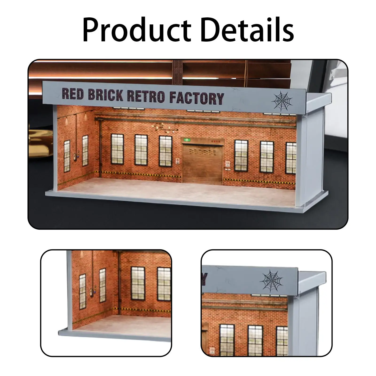 Ganki na modele pojazdów w skali 1:64 z oświetleniem LED, ozdoba na figurki, dekoracja stołu, kolekcje, prezent.