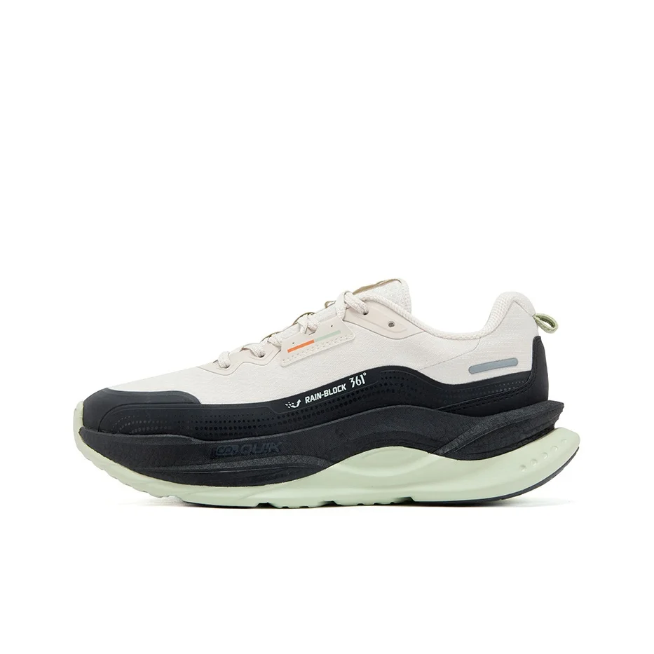 

361° Fiery 5 Cushioning, Wear Resistant Low top Casual Running Shoes Men's Beige Black 672532216-1