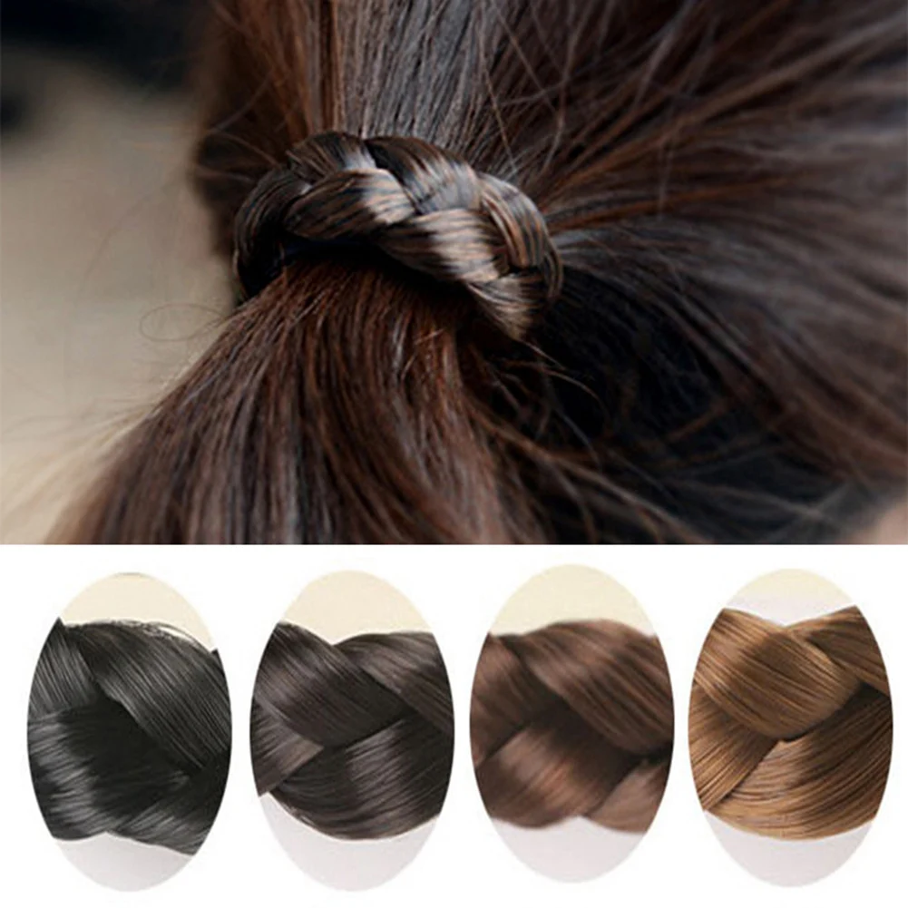 

Wig Braided Hair Band Elastic Hair Rope Tie Head Rope Hair Ring Wig Braid Fixed Hairstyle Elastic Band Extension Ponytail Holder