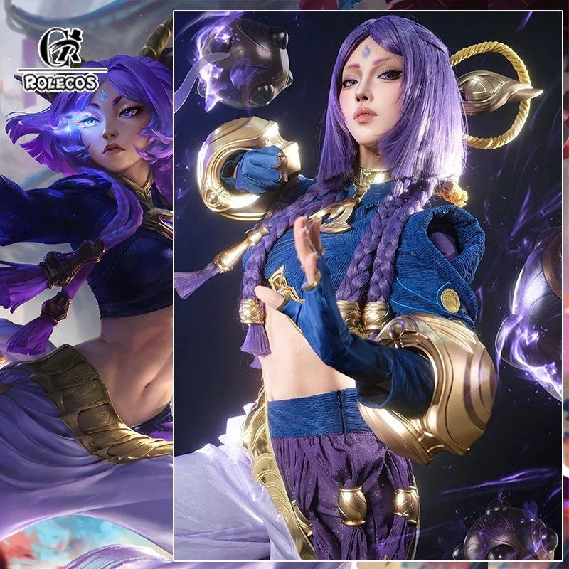 

ROLECOS Game LOL The Unbroken Faith Yunara Cosplay Costume LOL Yunara Cosplay Outfits Women Halloween Party Role Play Suit