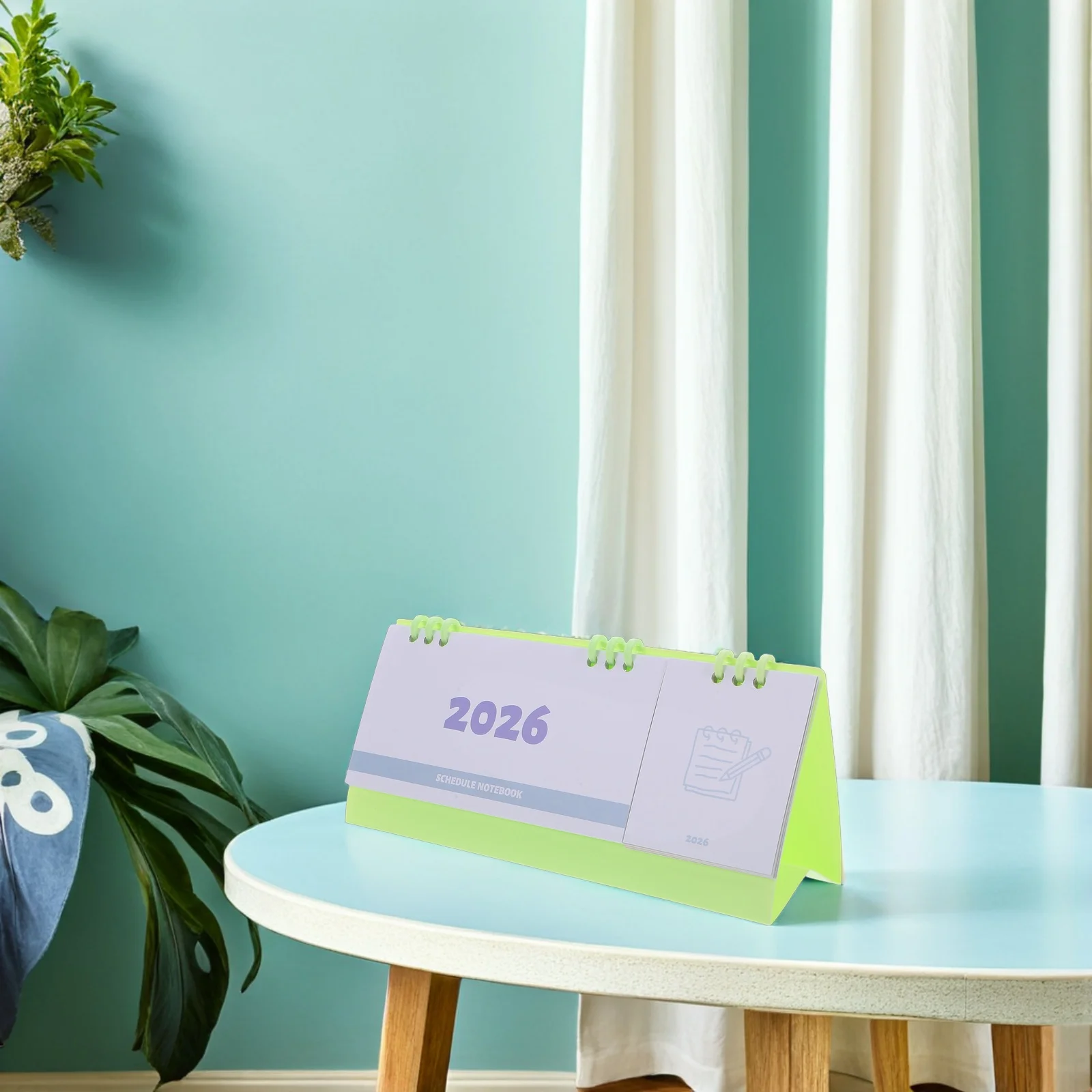 الحد الأدنى أجندة مكتبية /رزنامة مكتبية 2026 سلك مزدوج ملزمة الدائمة الوجه مخطط شهري دفتر أسبوعي منظم يومي مخطط شهري