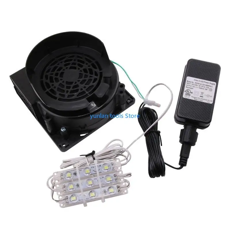 50LB 強力なインフレータブルファン送風機、クリスマスホリデーの庭の装飾用 LED 付き