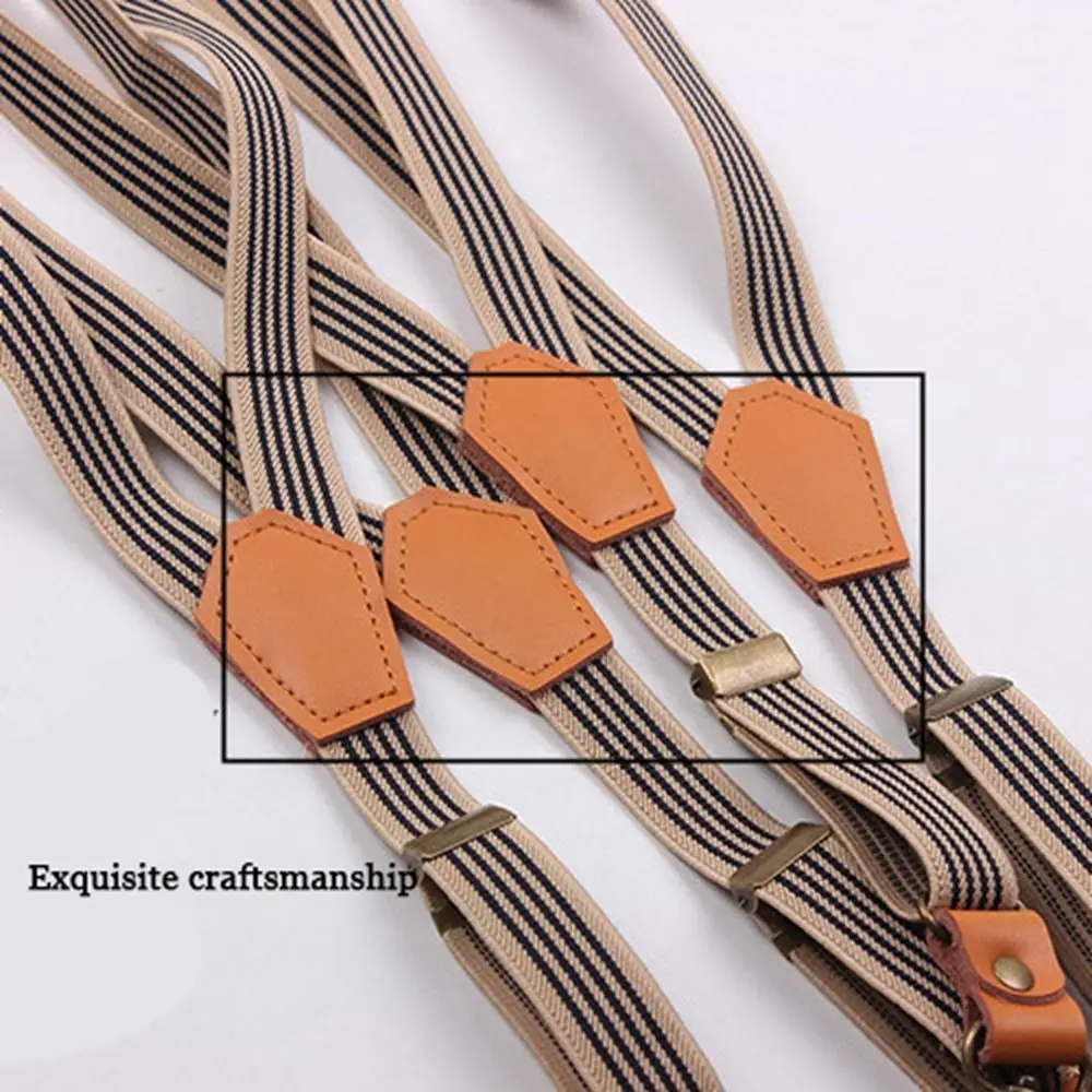 Casual Für Frauen Einfarbig 3 Haken Strap Clip Streifen Hosenträger Clips Einstellbare Hosenträger Krawatte Hosenträger Hängen Hosen Clip