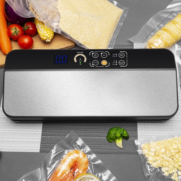 

Automatic Electric Vacuum Sealer Machine Starter Kit Food Sealer for Dry/Moist Foods with Sealing Time Countdown