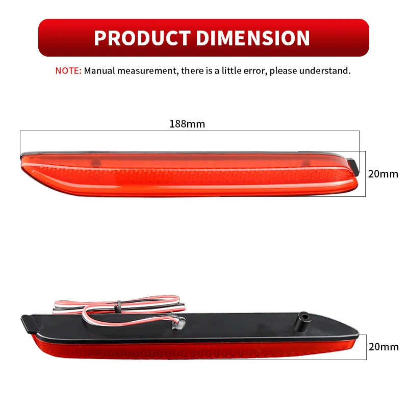 Bumper Reflector Lights For Toyota RAV4 Harrier Sienna EZ Alphard Aygo for Lexus GX470 RX300 5630 NX RC Tail/Brake,Rear Fog Lamp