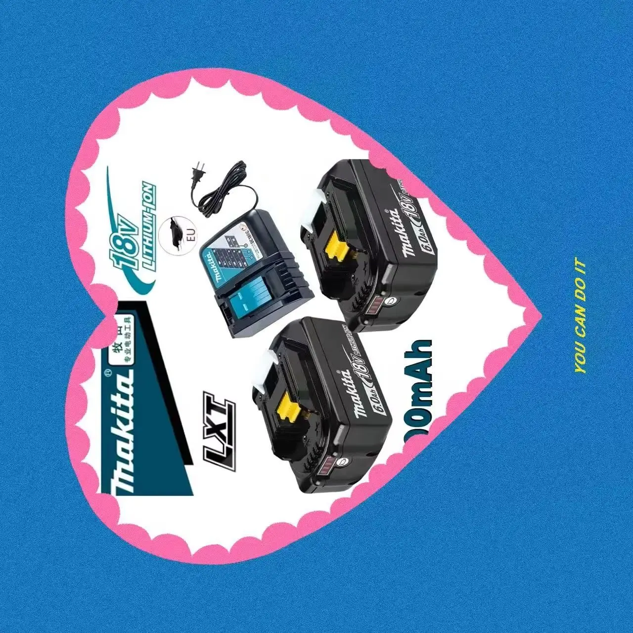 

Makita Battery, 6.0Ah 18V Rechargeable Battery for DHP489 DGA404 DDF487 DTD173 DAS180 HR140D Makita 18V Power Tool