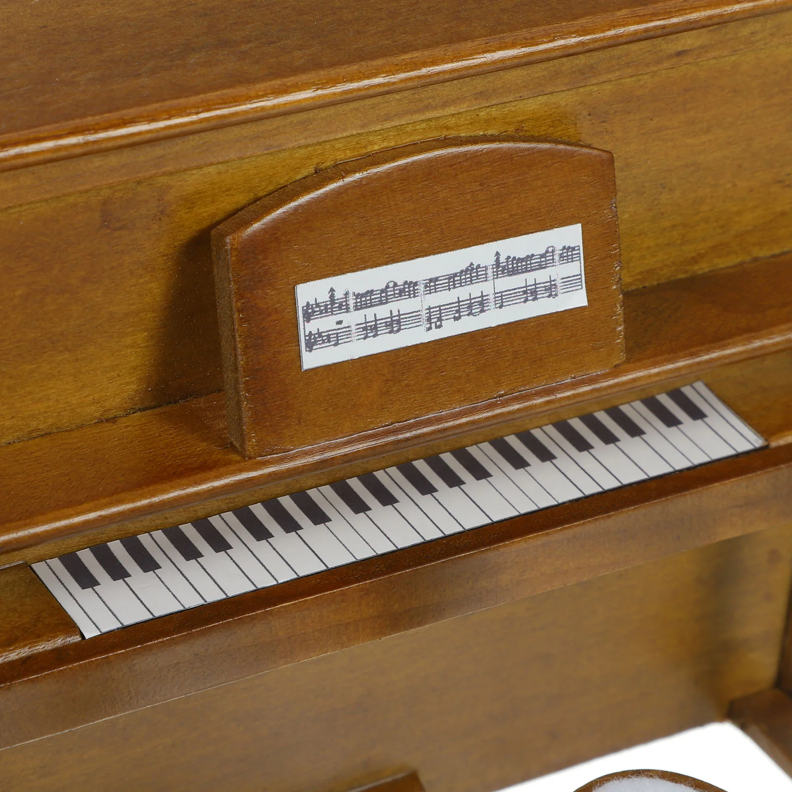 Ensemble d'ornements décoratifs de piano vertical et banc, maison de courses, mini meubles miniatures, maisons grandes et minuscules