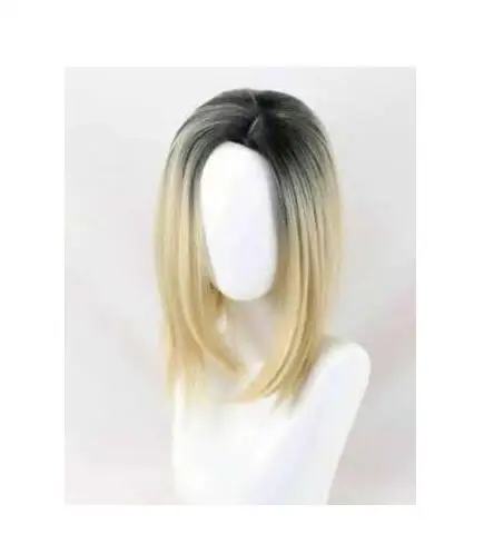 Parrucche Anime Cosplay sposa di Chucky parrucca di colore sfumato per capelli rosa Net copricapo per capelli corti + cappuccio per parrucca