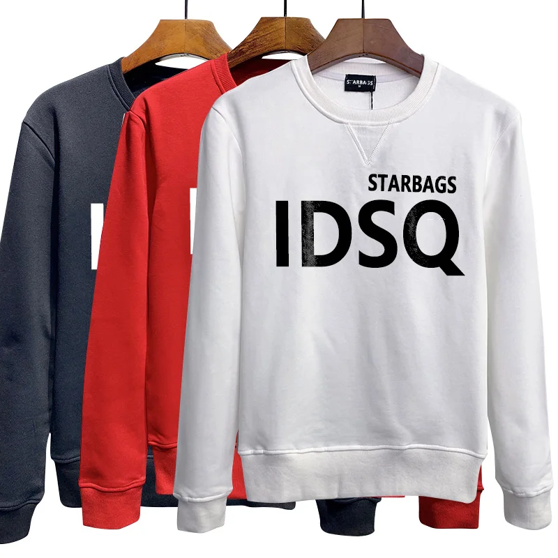 

starbags dsq Men's hoodie cotton high quality fashion simple printed crew neck pullover top long sleeve trend casul men pants