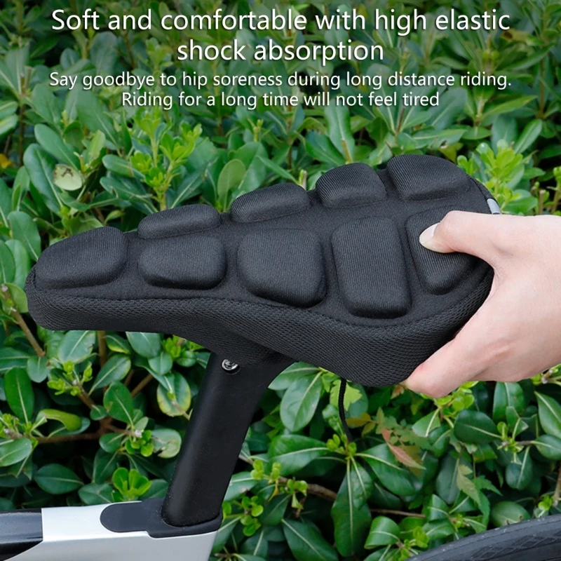652D Bike Seat Cover EVA Padded Soft Bike Seat Cushion Shockproof Cover Bike Saddle Cushion Covers for Mountain Road Bikes