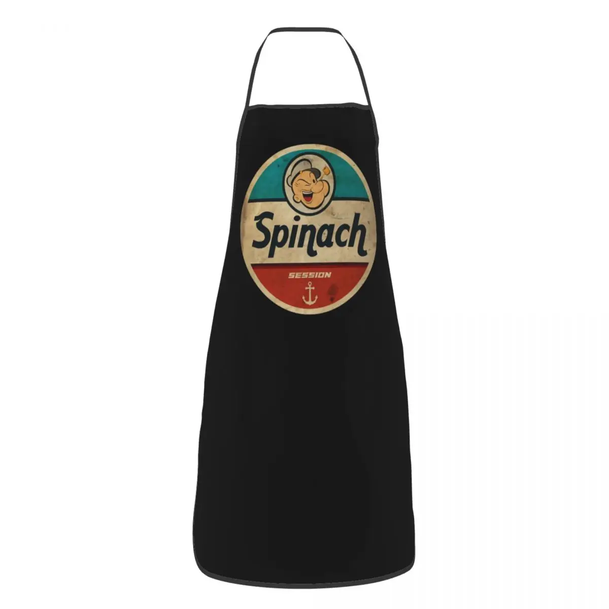 Funny Popeye Spinach Session Apron for Women Men The Sailor Animation Adult Kitchen Chef Bib Tablier Cuisine Cooking Baking