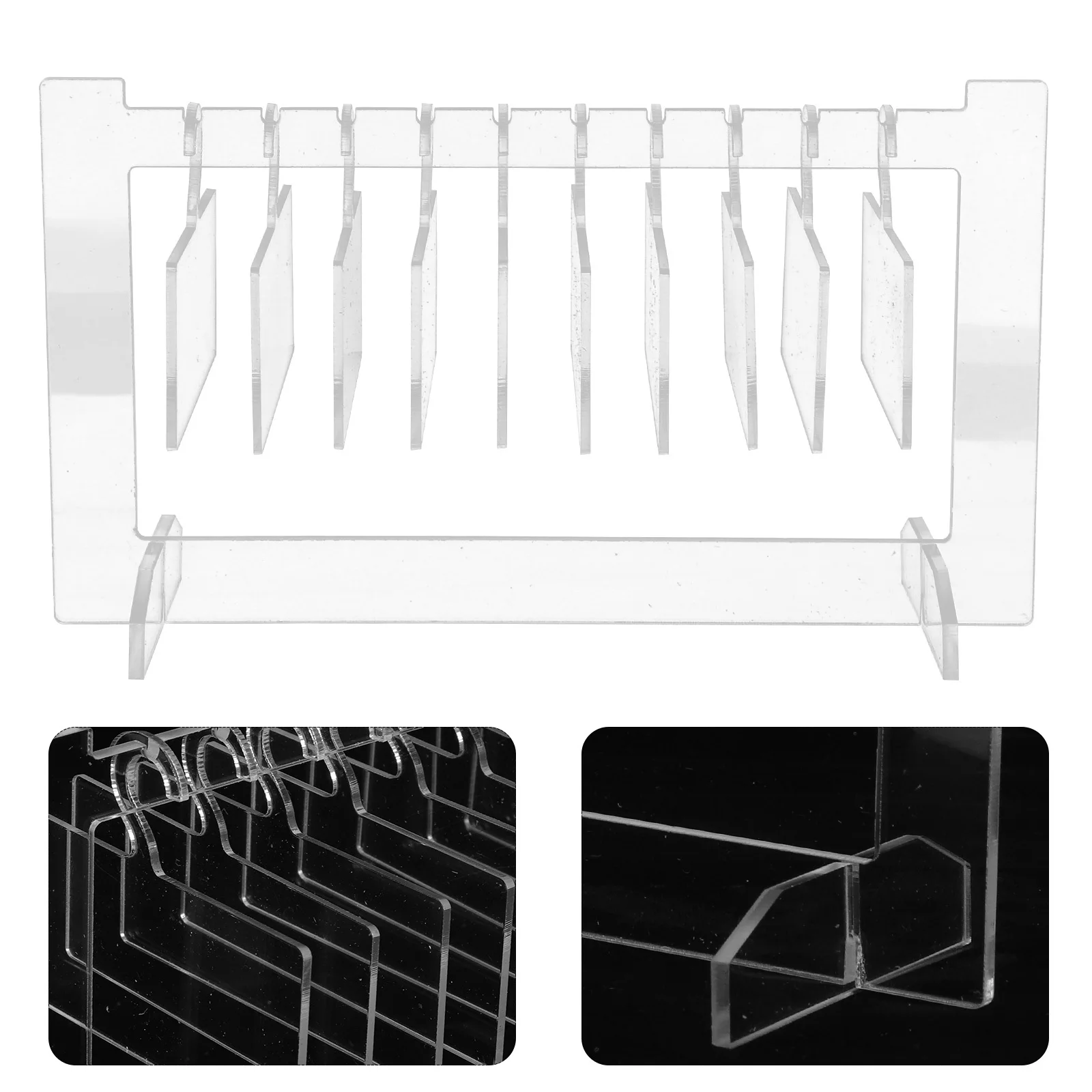 

2Sets Clear Acrylic Nail Art Display Board Portable Manicure Stand Holder Transparent Organizer for Salon Samples