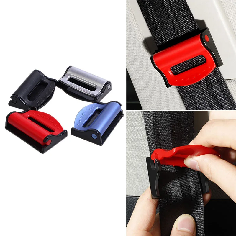 

2PCS Car Safety Seat Belt Buckle Clip Seatbelt Stopper Adjuster Clip To Relax Shoulder Neck Car Strap Clips Car Accessories